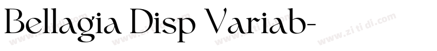 Bellagia Disp Variab字体转换